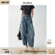 牛仔裤 阔腿显瘦水洗气球九分裤 女春夏 盐系漫迹 RUISHI芮时
