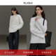 宽松微落肩抓绒温暖圆领 高领长袖 T恤打底衫 RUISHI芮时 女秋冬季