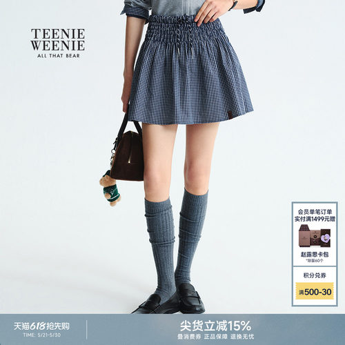 TeenieWeenie俏皮约克褶格子短裙