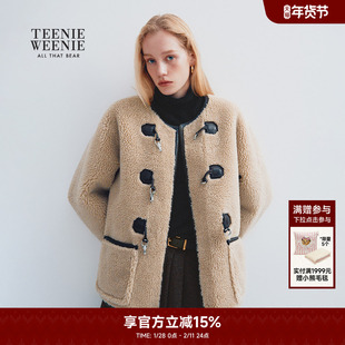 TeenieWeenie小熊奥莱外套2025冬季新款简约大方宽松舒适圆领上衣
