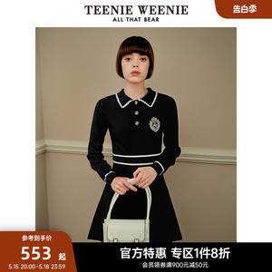 TeenieWeenie小熊奥莱春装学院风甜美少女感毛衣连衣裙女