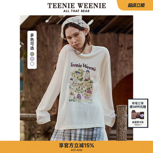 甜美清新罩衫 TeenieWeenie小熊长袖 T恤夏季 薄款 田园风上衣女 女装