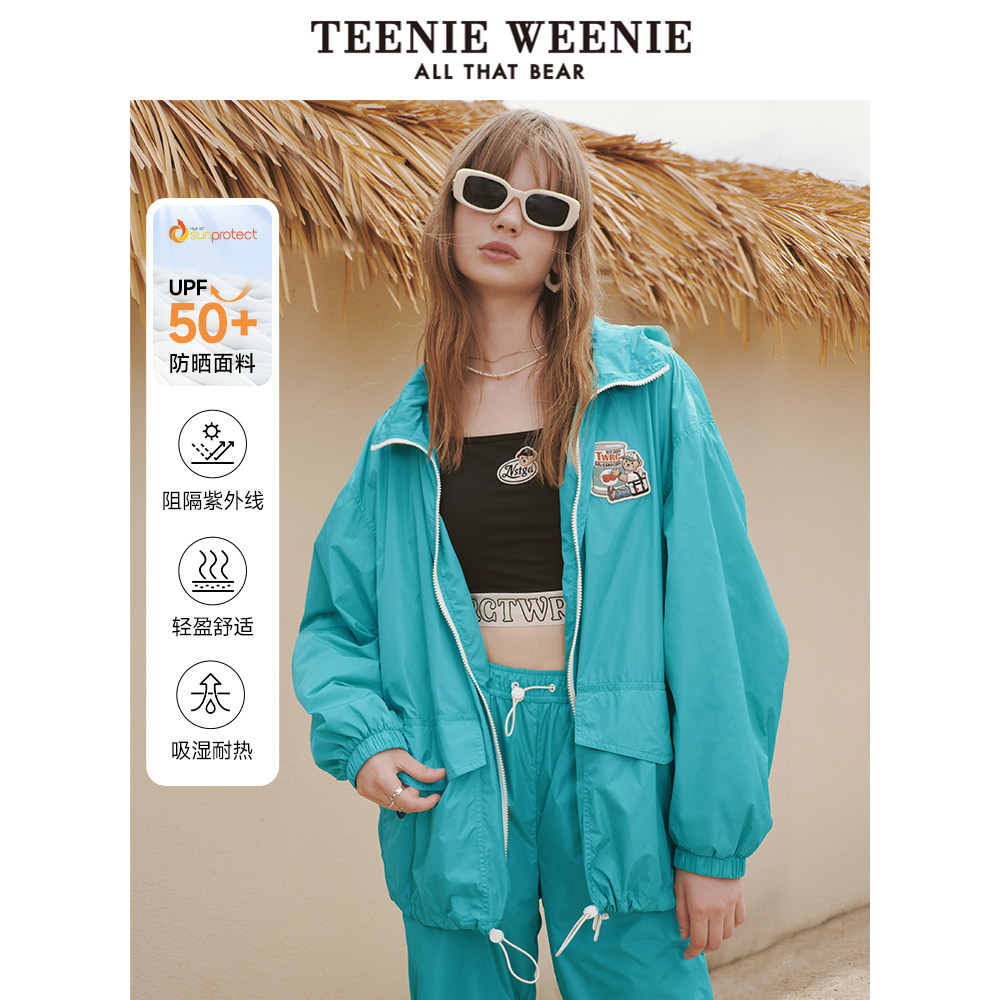TeenieWeenie小熊奥莱夏季复古休闲落肩舒适宽松防晒外套