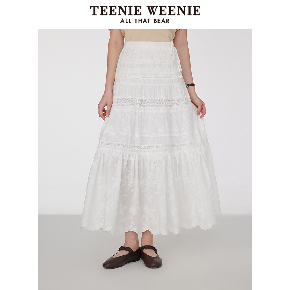 TeenieWeenie小熊奥莱半身裙2025年夏季新款优雅气质