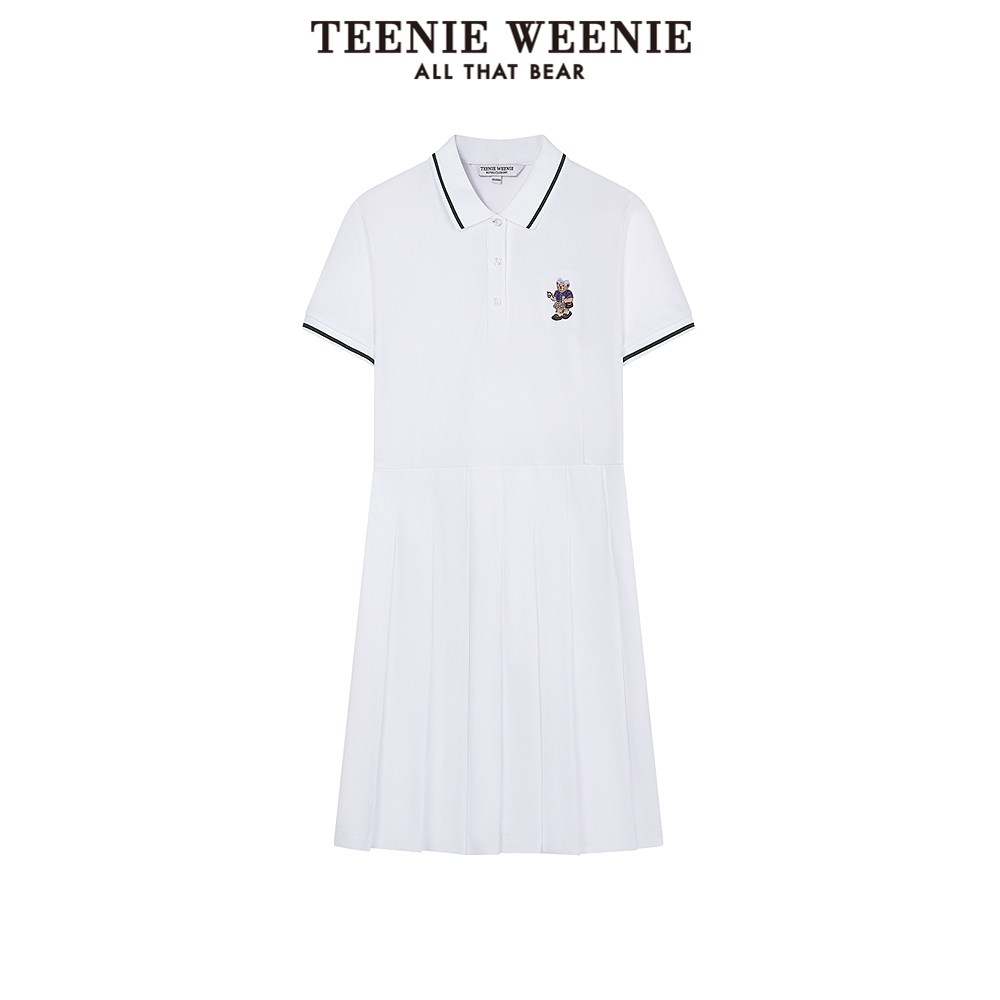 TeenieWeenie小熊奥莱连衣裙2025夏季新款简约学院撞
