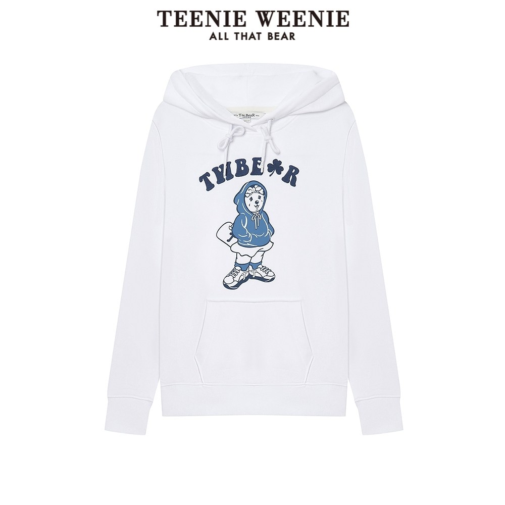 TeenieWeenie小熊奥莱连帽套头卫衣秋季学院风宽松休闲运动款上衣