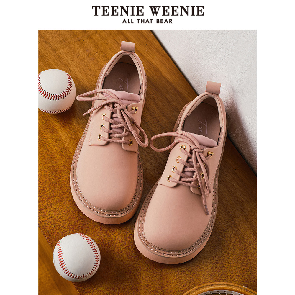 TeenieWeenie小熊奥莱秋季休闲鞋大头双沿条彩色工装鞋女