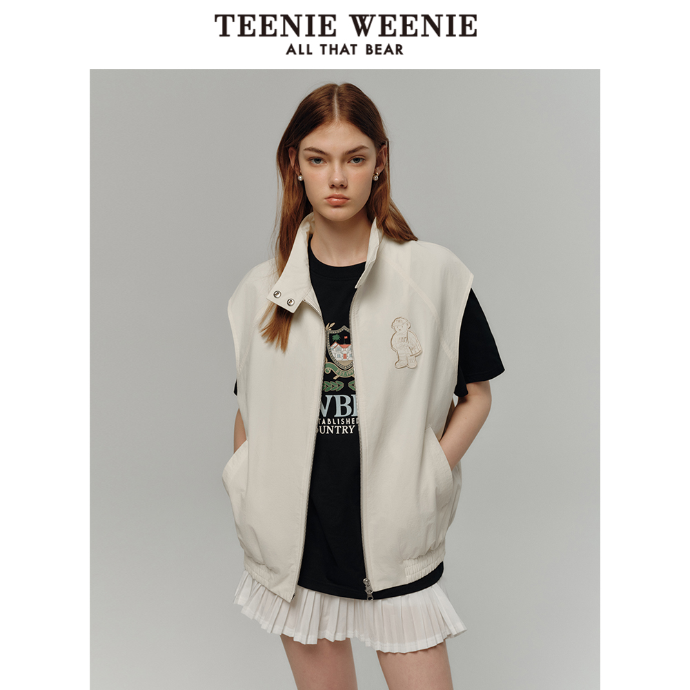TeenieWeenie小熊奥莱外套2025春夏新款潮流时尚轻感拉链背心马甲