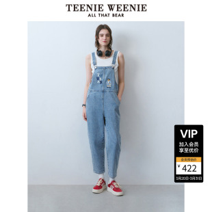 长裤 TeenieWeenie小熊奥莱女装 背带裤 宽松活力牛仔裤 秋季