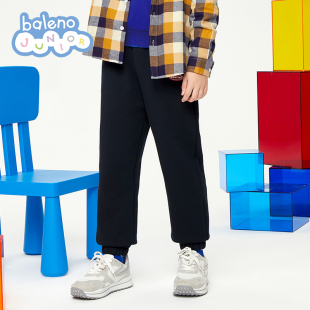 童装 子腰扣净色梭织长裤 男童时尚 儿童裤 简约休闲裤 班尼路春秋新款