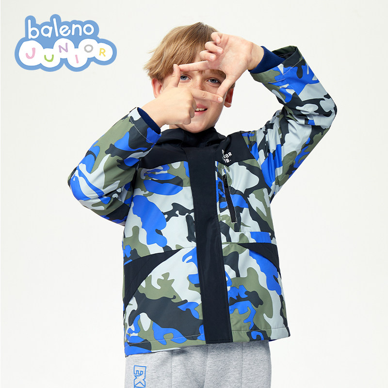 班尼路童装新款中性外套迷彩撞色棉衣连帽保暖防护拉链夹克,童装/婴儿装/亲子装,普通外套,淘宝优惠券,粉丝福利购,淘宝优惠卷