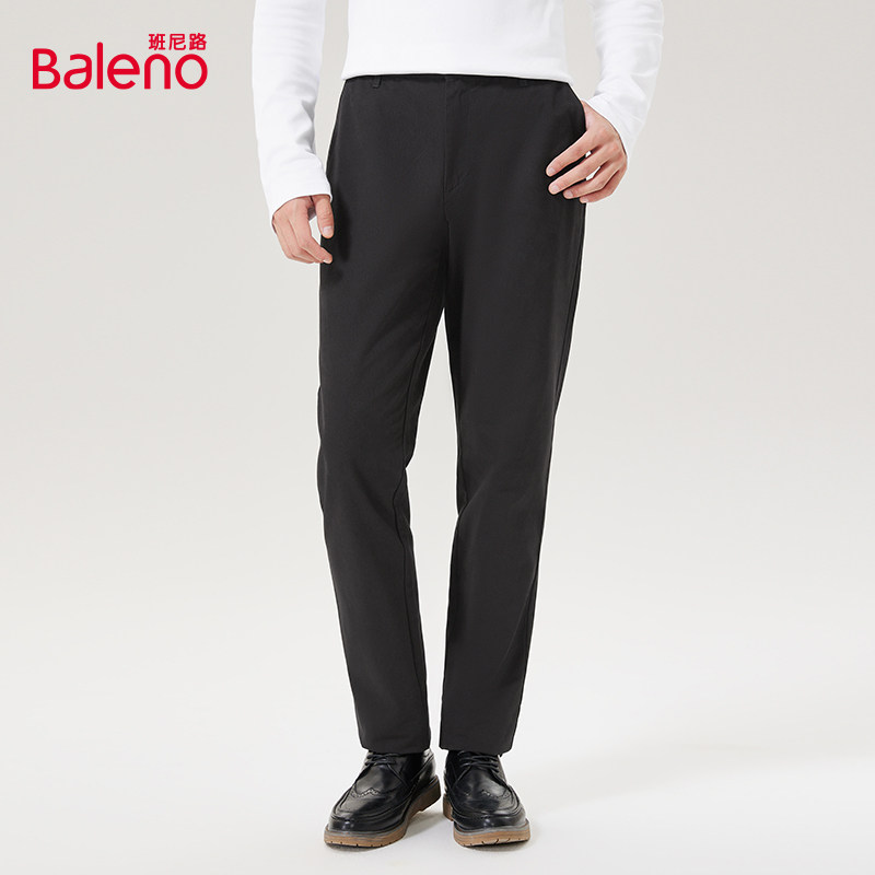 Baleno/班尼路秋季男装斜插袋休闲裤舒适百搭时尚简约潮流长裤