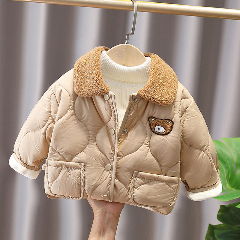 婴儿童毛毛领加绒外套男女童2025秋冬装宝宝加厚衣服小童夹棉夹克,童装/婴儿装/亲子装,普通外套,淘宝优惠券,粉丝福利购,淘宝优惠卷