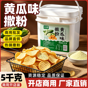 洽食鲜 黄瓜味撒粉5kg薯条片薯塔炸鸡狼牙土豆旋风脆皮玉米外撒料