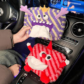 车载纸巾盒挂式 高级感搞怪汽车扶手箱卫生纸盒可爱车内用餐纸巾挂