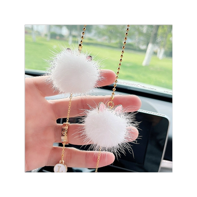 可爱字母猫咪网红后视镜汽车挂件