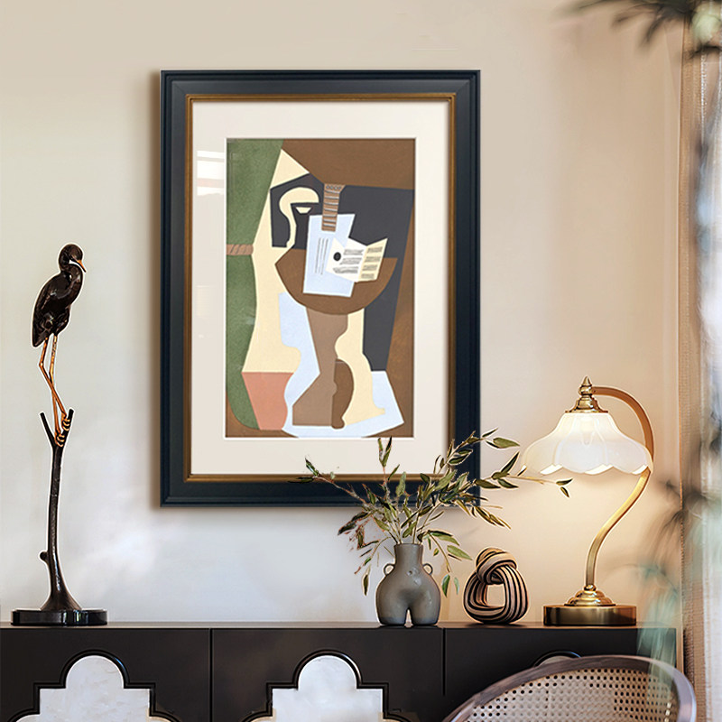 毕加索名挂画抽象艺术玄关装饰画法式中古风小众高级感背景墙壁画
