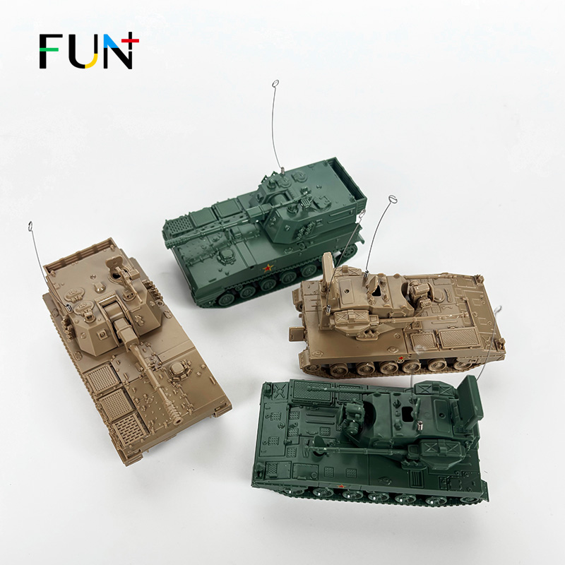 正版4D拼装1/72模型PLZ07榴弹炮PGZ09自行高炮军事玩具战车免胶水