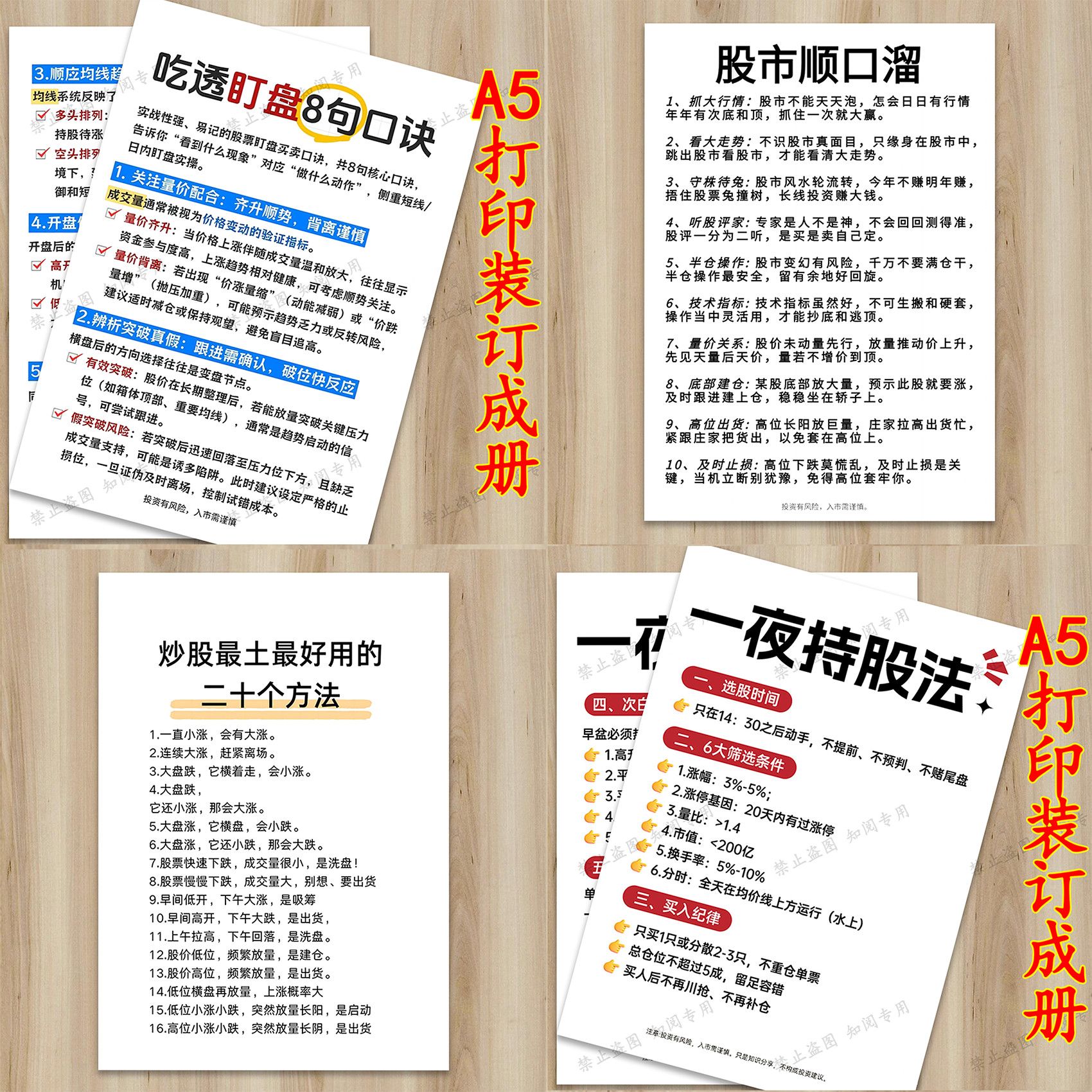 盯盘口诀+股市顺口溜+炒