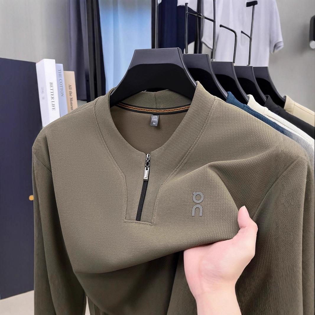 山东即墨源头工厂中山卫衣2025秋冬薄款男长袖时尚半拉链打底衫潮