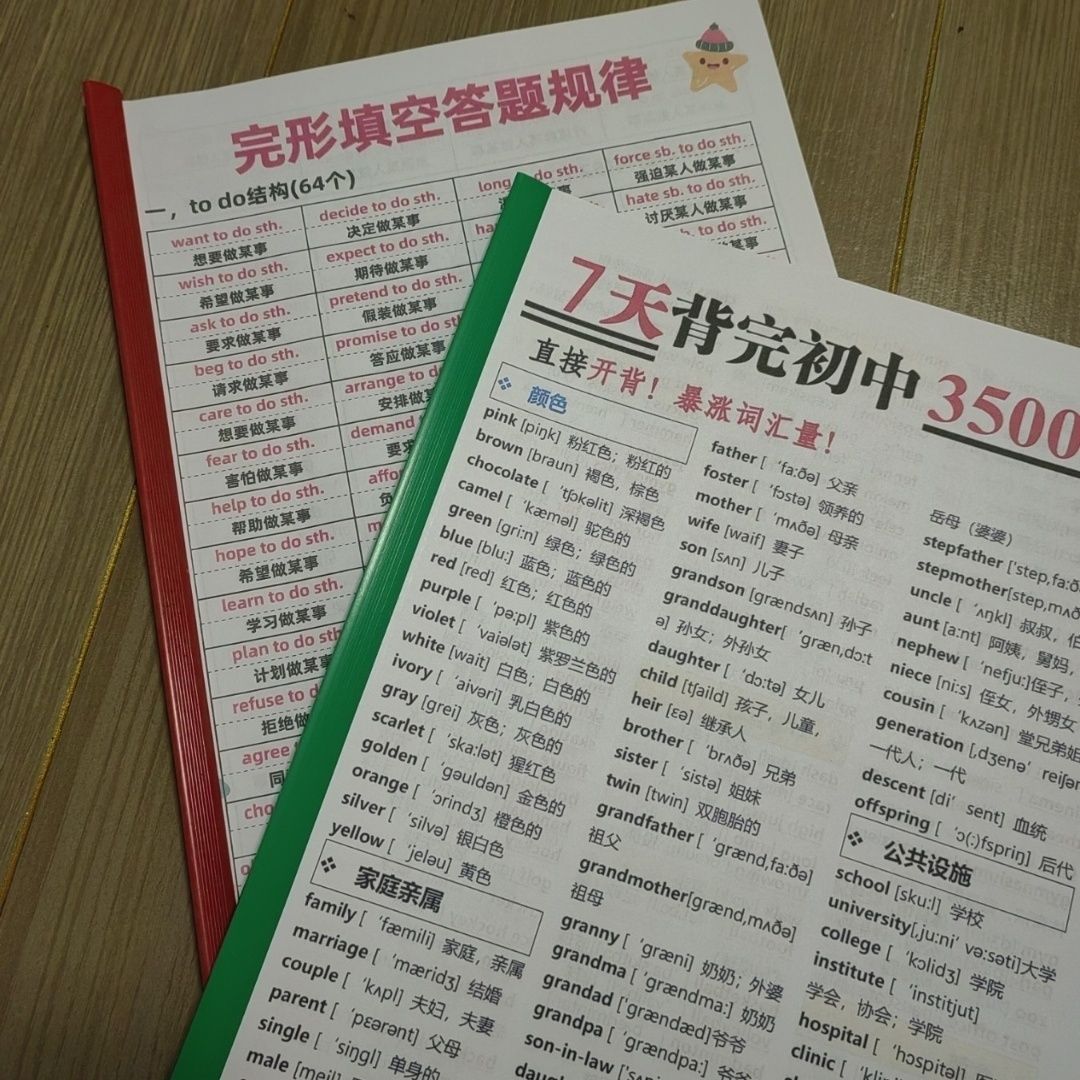 初中3500词英语中考必背