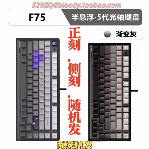 双飞燕野蛮部落F75光轴五代键盘