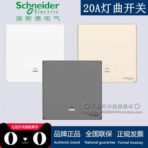 香港20A灯曲双极开关施耐德冷气