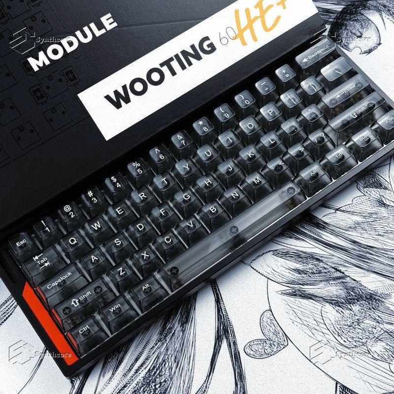 黑透键帽PC材质MDA高透支持wooting EZ63MADE68 Hero68ND63夜魔键