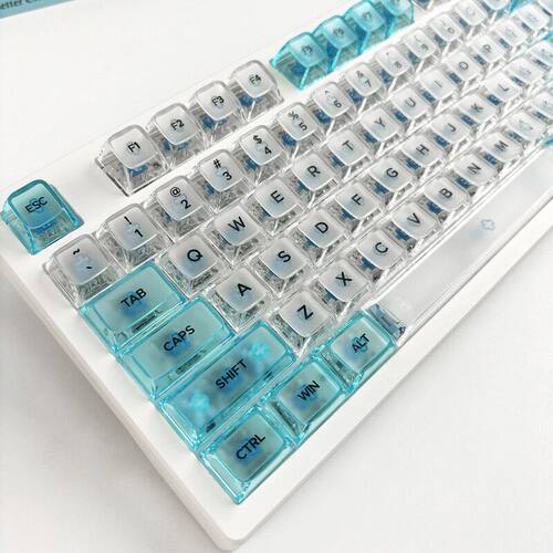 MDA透明PC材质键帽UV印刷正刻