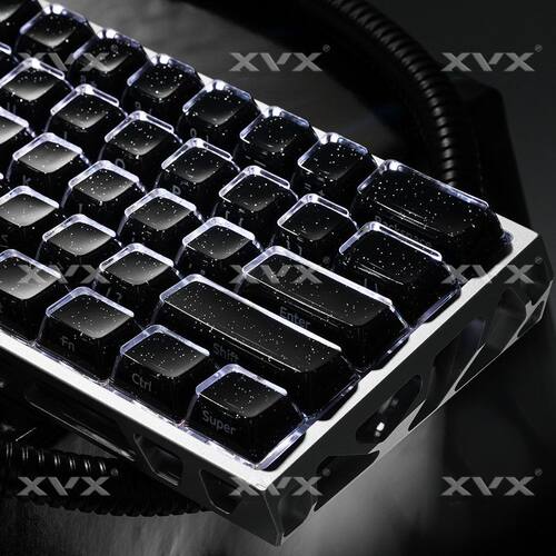 XVX水晶果冻2.0键帽侧刻加厚PC客制化机械键盘键帽HiFi声包跨境