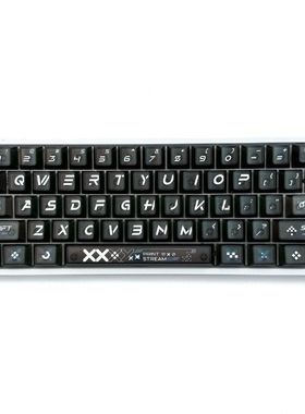 印花集雾透黑色键帽PC材质支持wooting EZ63MADE68 Hero68ND63夜