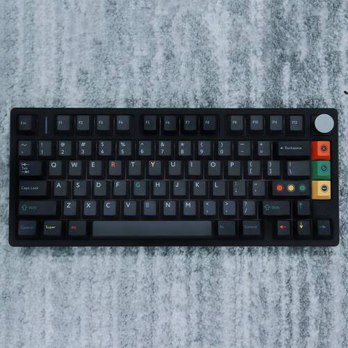 黑灯键帽耐磨PBT五面热升华塑料键帽十字轴原厂高度复古高级DIY