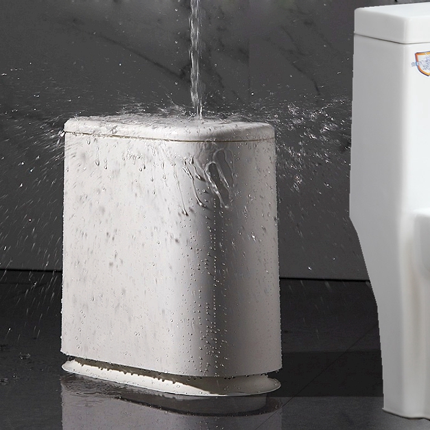 有盖厕所窄缝防水按压式圾圾桶