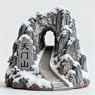 张家界天门山冰箱贴文创旅游景区3D雪山纪念品伴手礼送朋友礼物