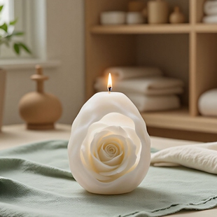 玫瑰花球香薰蜡烛硅胶模具DIY立体玫瑰花球形香氛摆件烘培