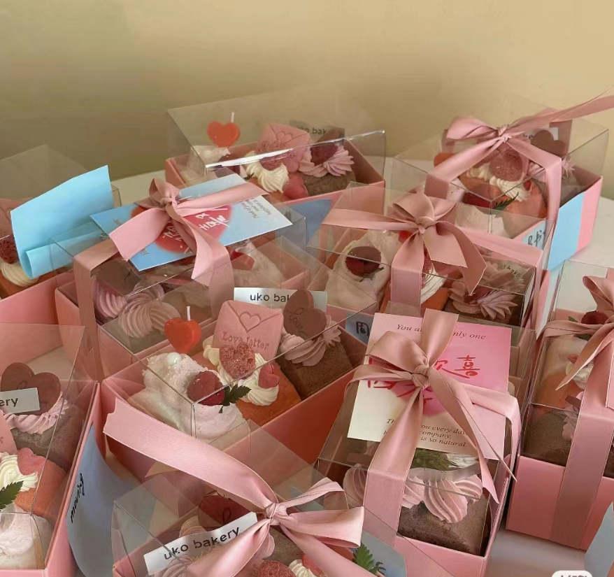 透明长条蛋糕卷包装盒