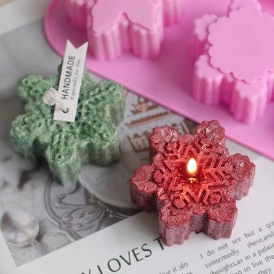 硅胶香薰蜡烛圣诞大雪花