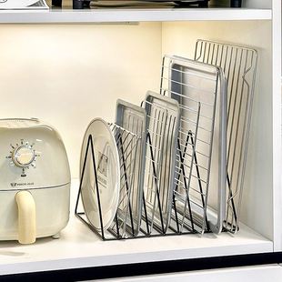 l家居好物整体橱柜烤盘置物架厨房柜内铁艺烘焙架分格放置架多层