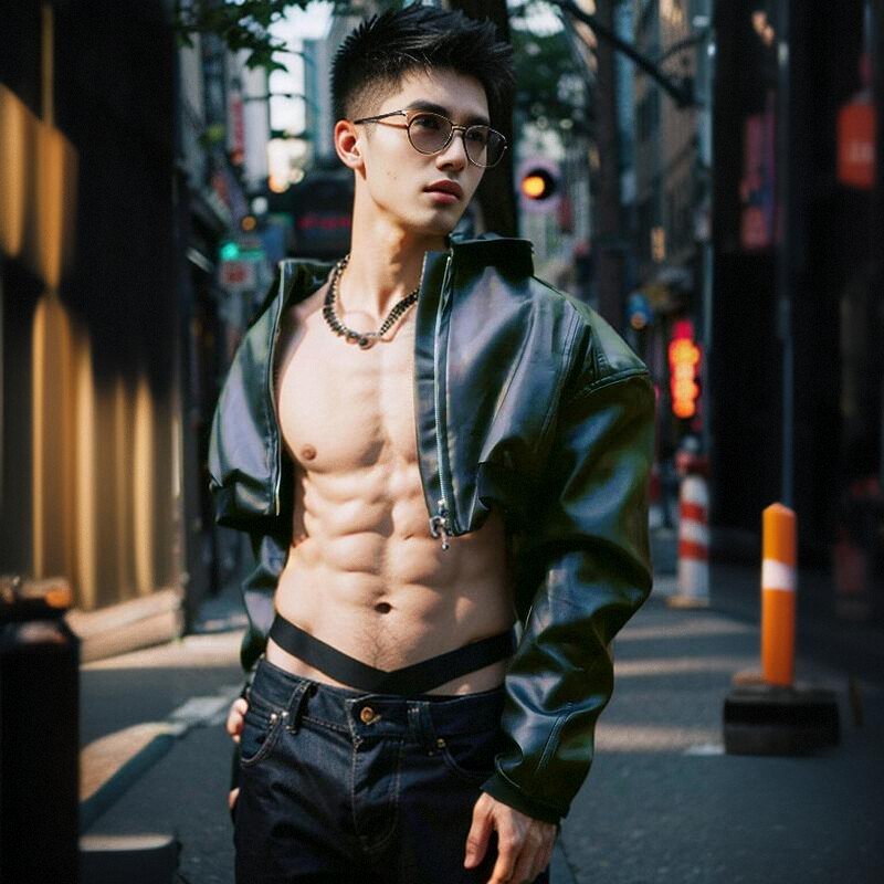 时尚男士双腰带三角裤