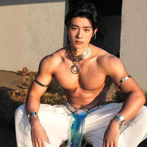 敦煌男士古风汉服首饰项链