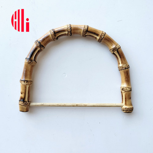 竹子手提手竹环圈竹节手挽D型圆型竹手柄拎环diy手工包配件竹横杠