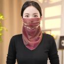 2025夏季新款炫彩防晒面罩时尚百搭护颈遮阳洋气防紫外线丝巾面纱