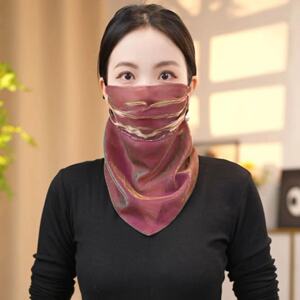 2025夏季新款炫彩防晒面罩时尚百搭护颈遮阳洋气防紫外线丝巾面纱