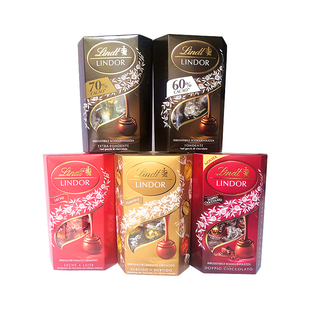 Lindor瑞士莲软心巧克力球黑白牛奶味200g 600g年货礼盒节日喜糖