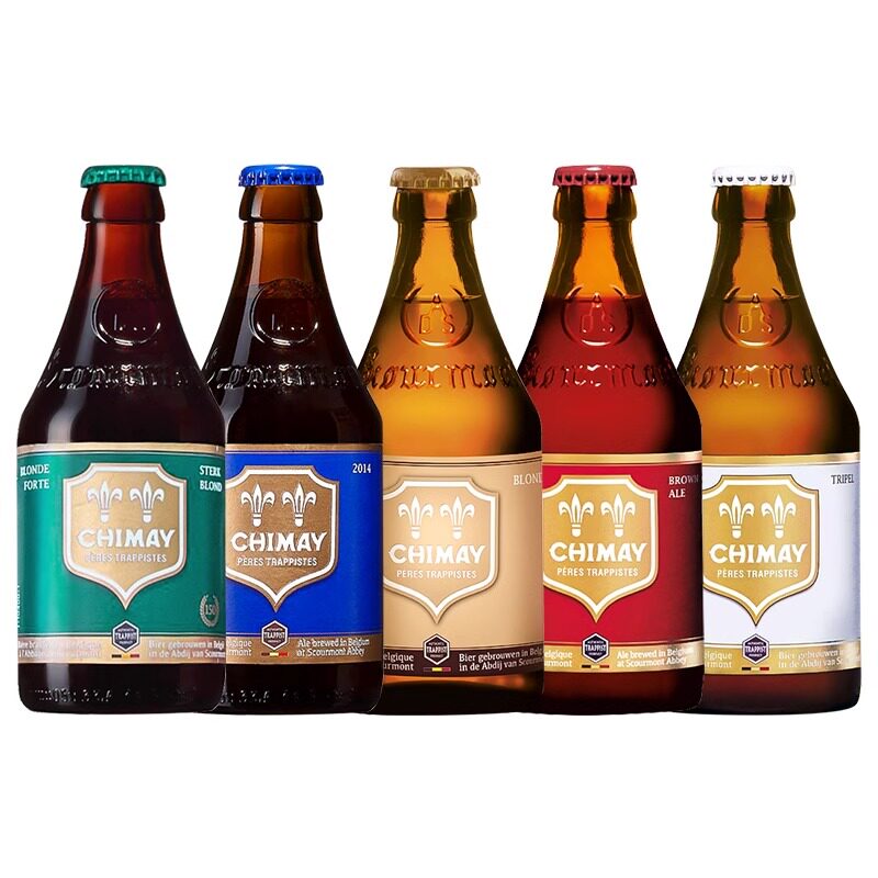 比利时进口智美修道院啤酒蓝帽/红帽/白帽黑啤酒330ml*4瓶/24瓶
