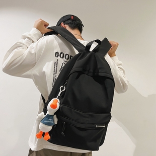 双肩包男士简约大容量旅行背包女休闲日系初中生高中大学生书包男