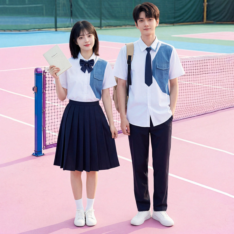 2026已出货  情侣装学院风制服学生初中班服衬衫毕业照演出服