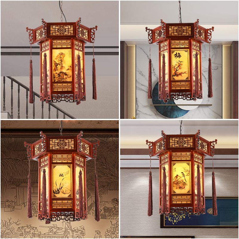 中式实木仿古灯火锅店门口灯寺庙