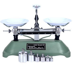 高精度机械托盘天平200g100g初中物理实验器材全套天平秤教具学生实验物理教学仪器配砝码学生秤药物架盘砝码