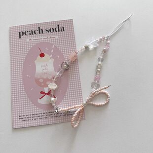 ins韩国少女蝴蝶结苹果kt猫链ccd相机挂链装 链条甜美 饰品新款